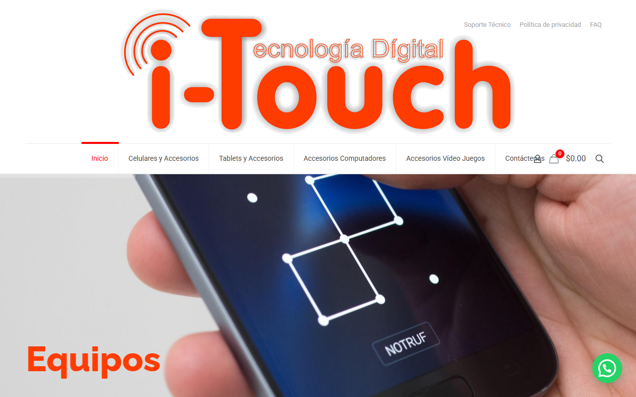 Vista previa de iTouch Tecnología
